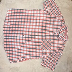 Magellan outdoors Plaid Button-Up Shirt - Red and Blue classic fit.